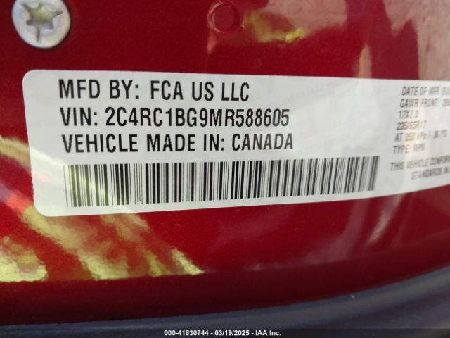 2021 CHRYSLER PACIFICA 2C4RC1BG9MR588605 Photo 8