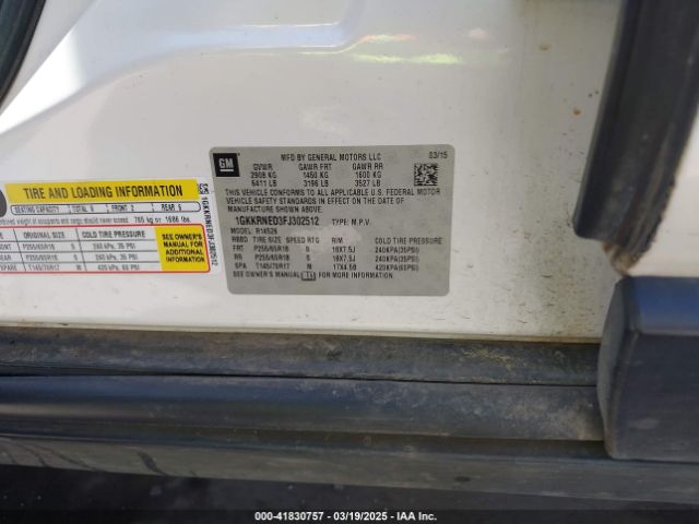 1GKKRNED3FJ302512 GMC Acadia Sle-1