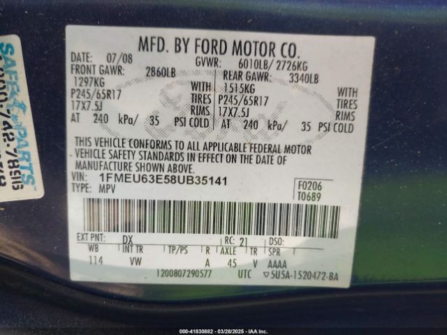 2008 FORD EXPLORER 1FMEU63E58UB35141 Photo 8