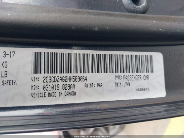2017 DODGE CHALLENGER 2C3CDZAG2HH589064 Photo 8