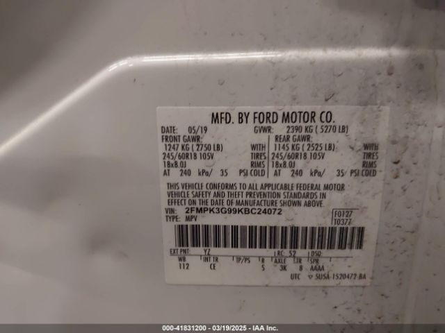 2019 FORD EDGE 2FMPK3G99KBC24072 Photo 8