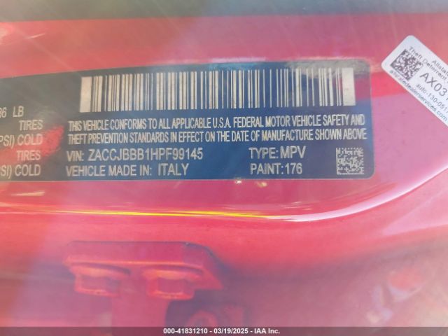 ZACCJBBB1HPF99145 Jeep Renegade Latitude 4x4