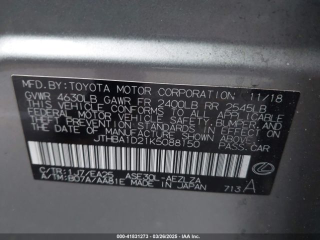 JTHBA1D21K5088150 Lexus IS 300
