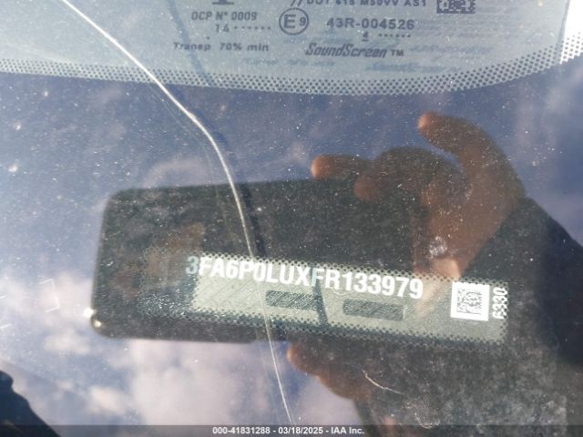 3FA6P0LUXFR133979 Ford Fusion Hybrid Se