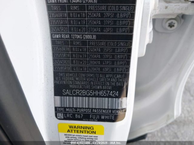 SALCR2BG5HH657424 Land Rover Discovery Sport Hse