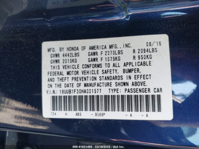 19UUB1F30HA001577 Acura TLX