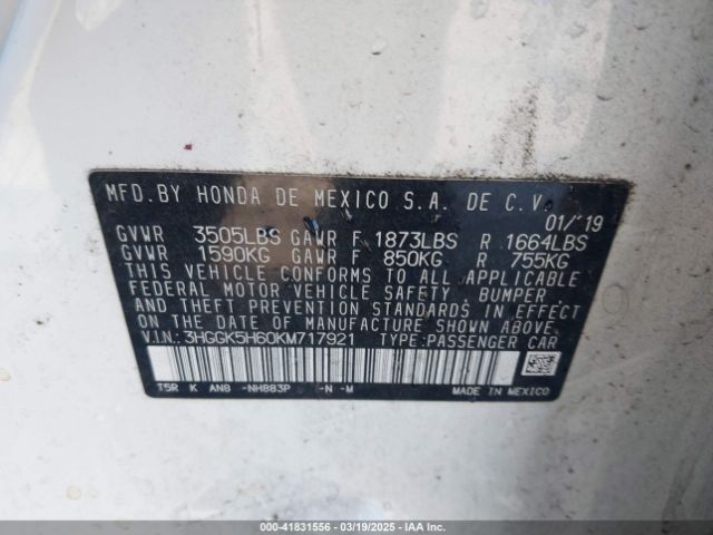 2019 HONDA FIT 3HGGK5H60KM717921 Photo 8