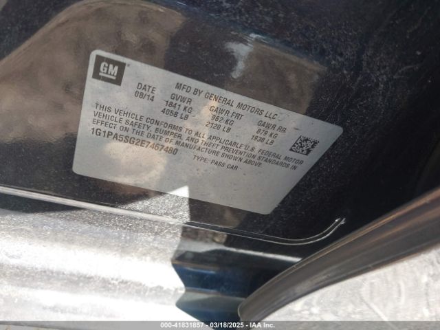 1G1PA5SG2E7467480 Chevrolet Cruze Ls Auto