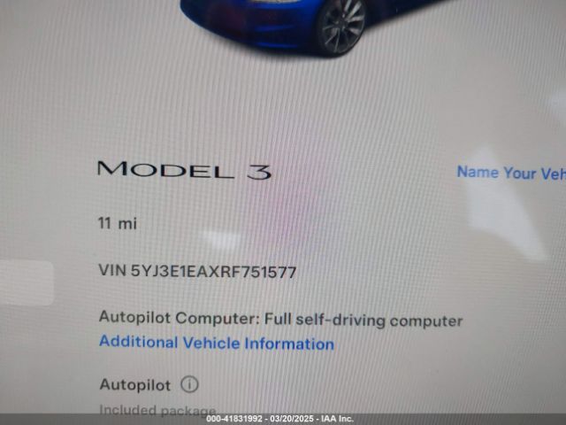 2024 TESLA MODEL 3 5YJ3E1EAXRF751577 Photo 6