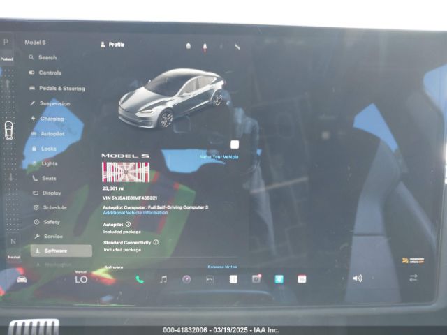 5YJSA1E61MF435321 Tesla Model S Plaid Tri Motor All-wheel Drive