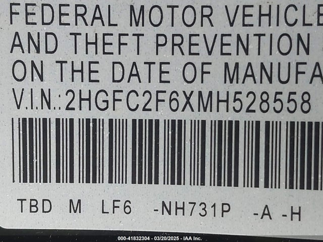 Honda Civic Lx 2021 2HGFC2F6XMH528558 Image 9