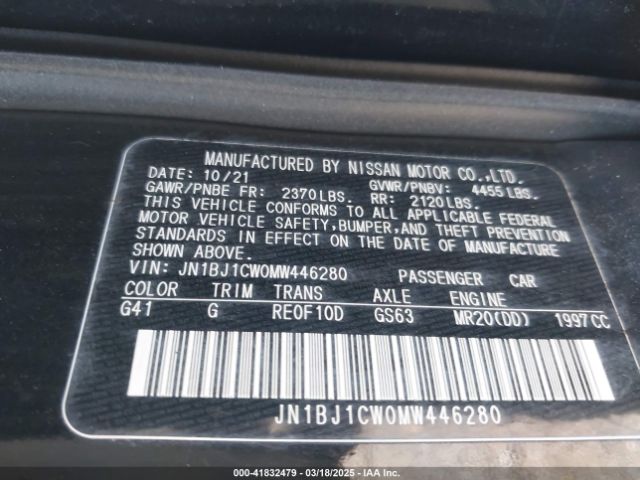 JN1BJ1CW0MW446280 Nissan Rogue Sport Sl Awd Xtronic Cvt