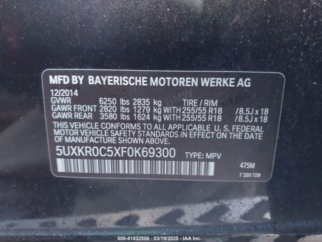 5UXKR0C5XF0K69300 BMW X5 Xdrive35i