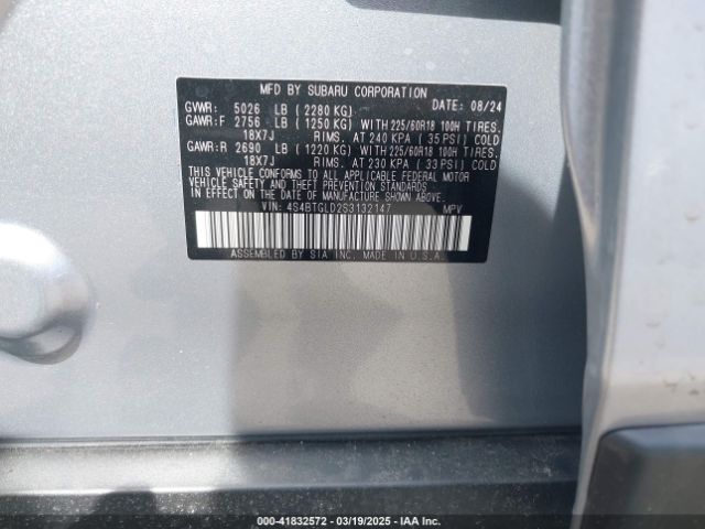 4S4BTGLD2S3132147 Subaru Outback Onyx Edition Xt