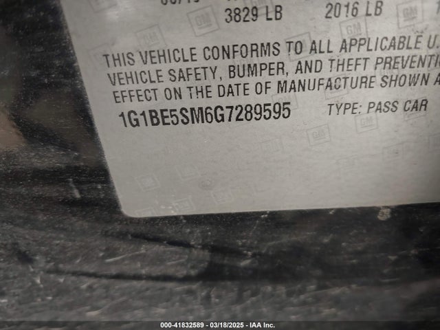 1G1BE5SM6G7289595 Chevrolet Cruze Lt Auto