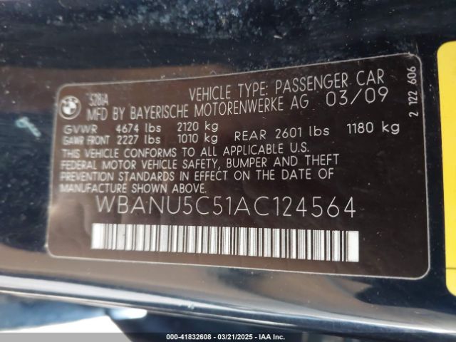 2010 BMW 528I WBANU5C51AC124564 Photo 8