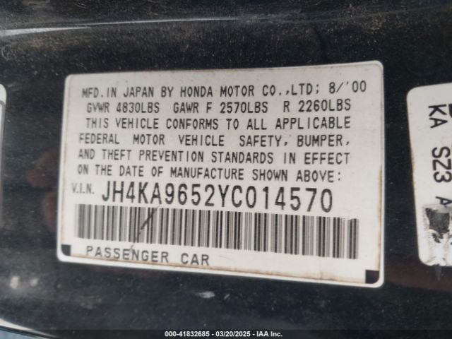 2000 ACURA RL JH4KA9652YC014570 Photo 8