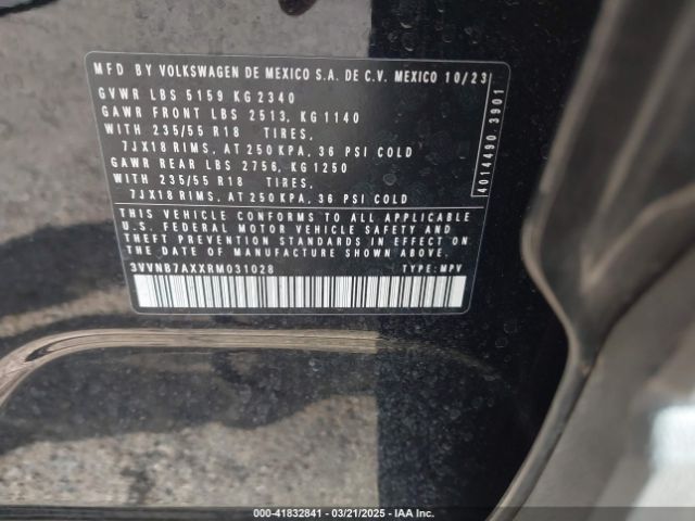 2024 VOLKSWAGEN TIGUAN 3VVNB7AXXRM031028 Photo 8