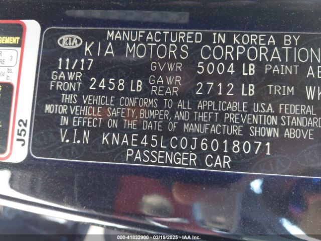 KNAE45LC0J6018071 KIA Stinger Gt1