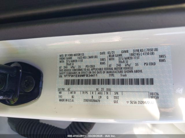 1FTFW1E89MFB34411 Ford F-150 King Ranch