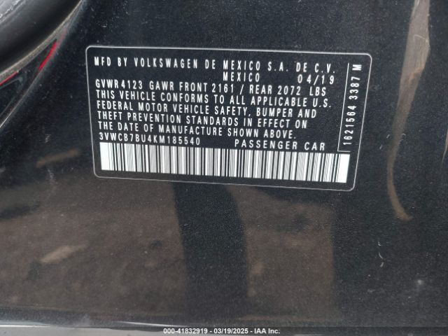 2019 VOLKSWAGEN JETTA 3VWCB7BU4KM185540 Photo 8