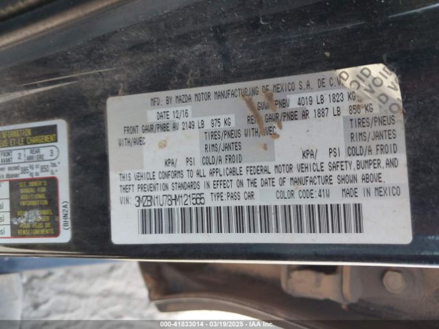 3MZBN1U78HM121565 Mazda Mazda3 Sport
