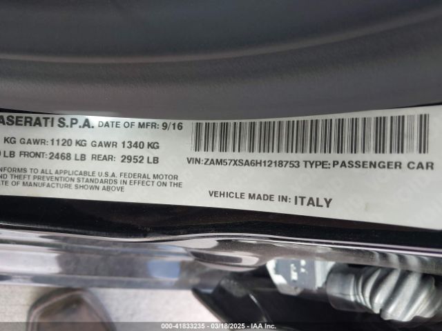 ZAM57XSA6H1218753 Maserati Ghibli