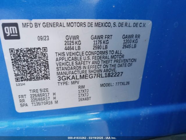 3GKALMEG7RL182227 GMC Terrain Fwd Sle
