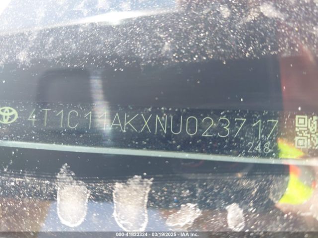4T1C11AKXNU023717 Toyota CAMRY LE