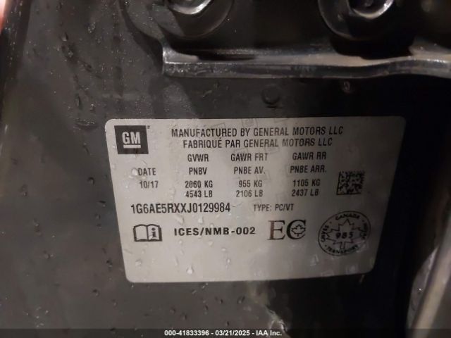 1G6AE5RXXJ0129984 Cadillac Ats Standard