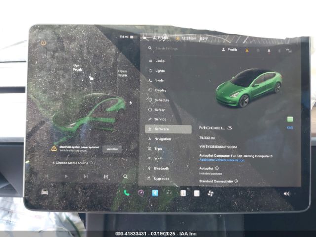 5YJ3E1EA0NF190056 Tesla Model 3 Rear-wheel Drive
