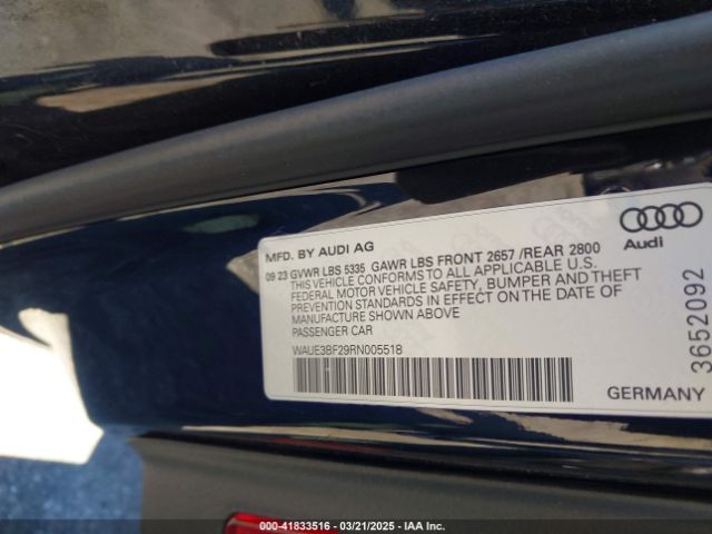 2024 AUDI A6 WAUE3BF29RN005518 Photo 8