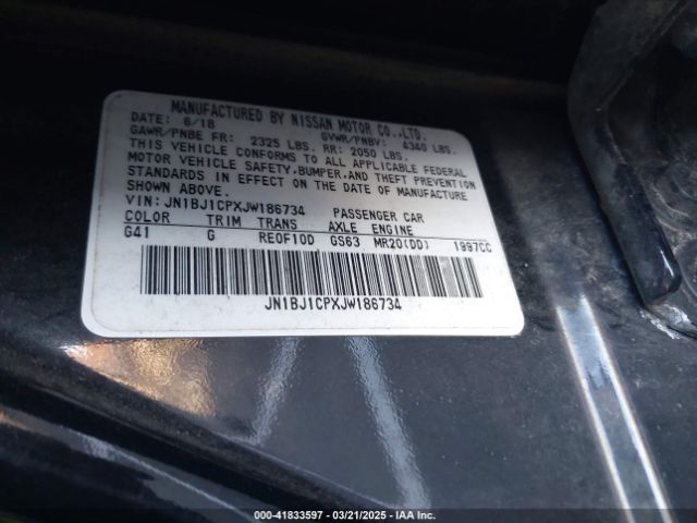 JN1BJ1CPXJW186734 Nissan Rogue Sport Sv