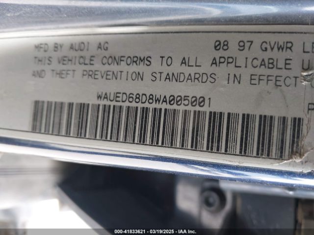 1998 AUDI A4 WAUED68D8WA005001 Photo 8