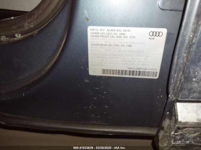 WA1L2AFP7GA136934 Audi Q5 2.0t Premium