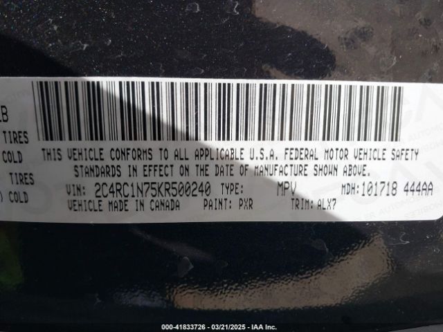 2019 CHRYSLER PACIFICA HYBRID 2C4RC1N75KR500240 Photo 8