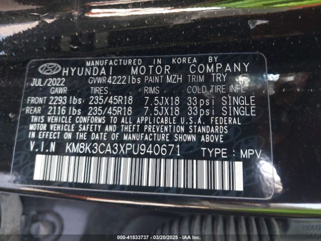KM8K3CA3XPU940671 Hyundai Kona N Line