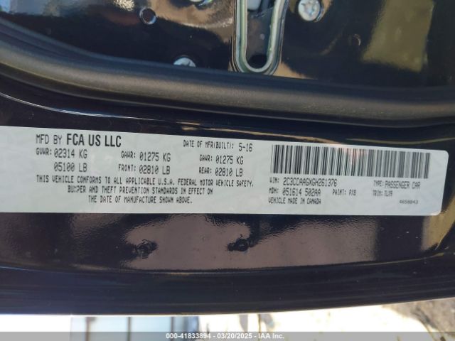 2C3CCAAGXGH261376 Chrysler 300 Limited