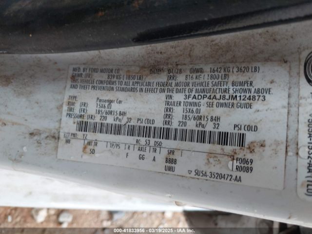 2018 FORD FIESTA 3FADP4AJ8JM124873 Photo 8