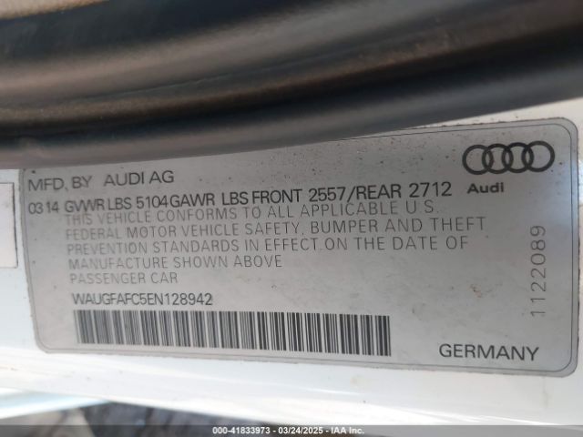 2014 AUDI A6 WAUGFAFC5EN128942 Photo 8
