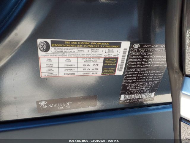 SALGS2EF9GA317029 Land Rover Range Rover 5.0l V8 Supercharged