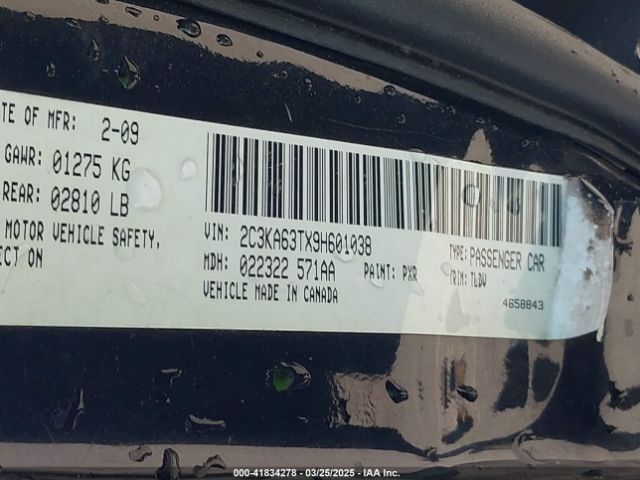 2009 CHRYSLER 300C 2C3KA63TX9H601038 Photo 8
