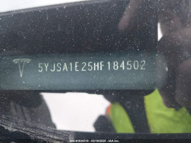 2017 TESLA MODEL S 5YJSA1E25HF184502 Photo 8