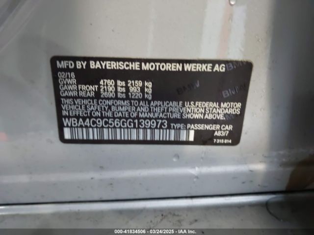 WBA4C9C56GG139973 BMW 428i Gran Coupe Xdrive
