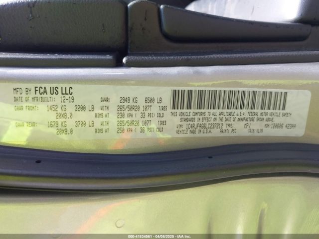 1C4RJFAG6LC237212 Jeep Grand Cherokee Altitude 4x4