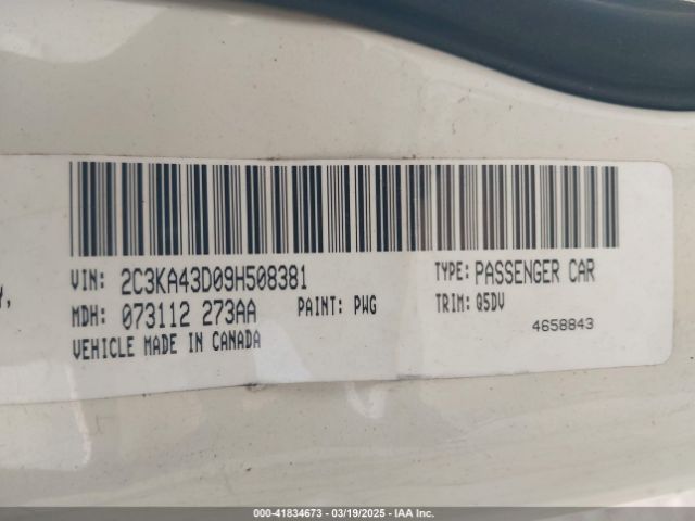 2009 CHRYSLER 300 2C3KA43D09H508381 Photo 8