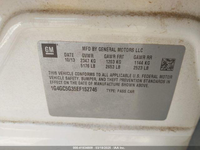 1G4GC5G35EF152746 Buick Lacrosse Leather Group