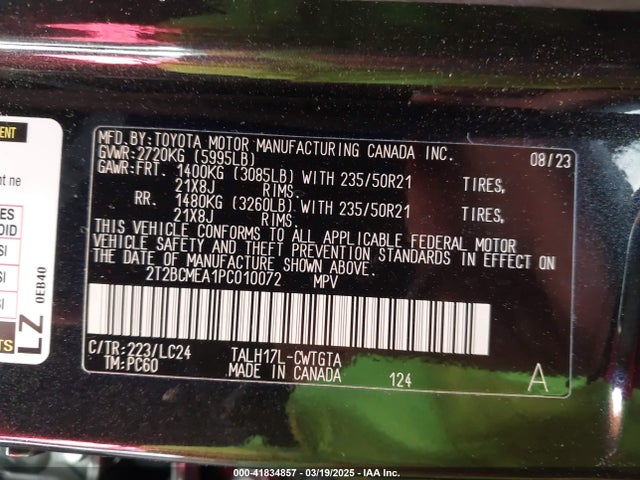 2T2BCMEA1PC010072 Lexus Rx 500h F Sport Performance