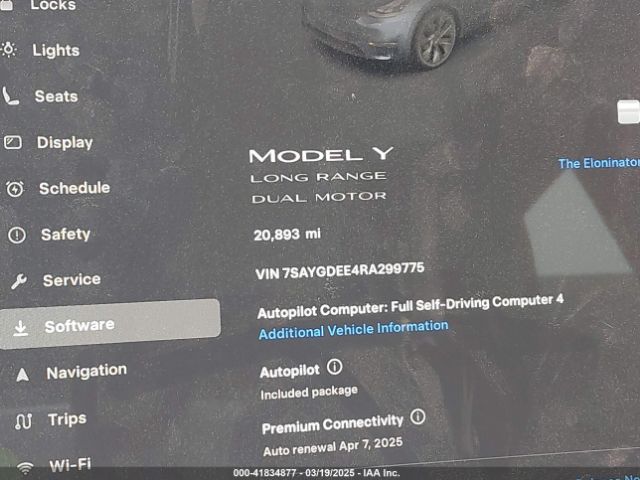 7SAYGDEE4RA299775 Tesla Model Y Long Range Dual Motor All-wheel Drive