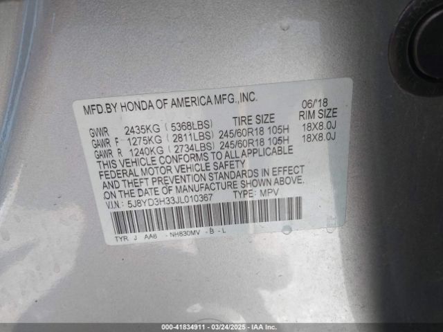 2018 ACURA MDX 5J8YD3H33JL010367 Photo 8